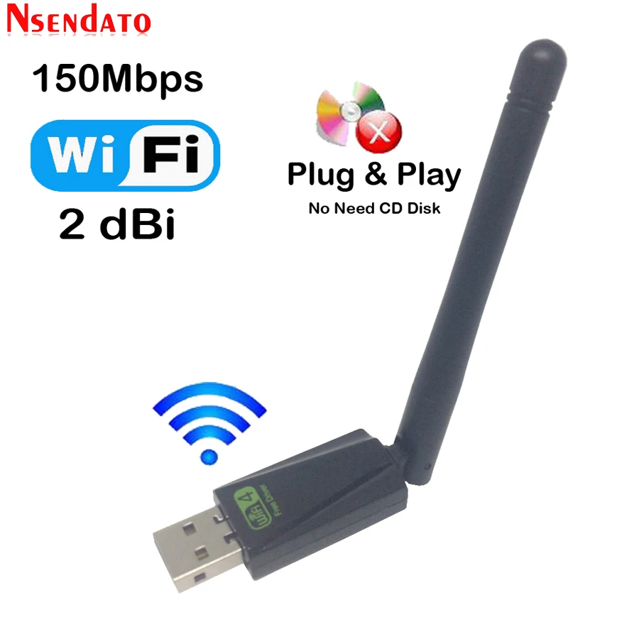 Мини USB Бесплатный драйвер Вай-Фай адаптер 150 Мбит/с Wi-Fi модем MT7601 приемник