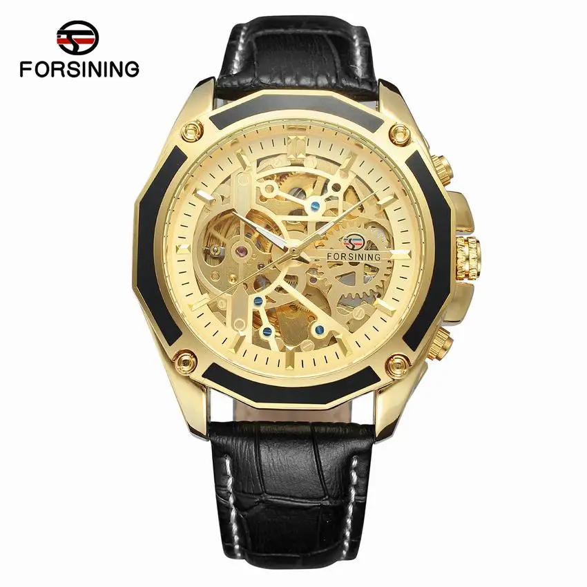 Forsining прозрачный чехол Gear Move для мужчин t стимпанк Мужские автоматические
