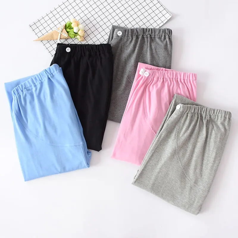 Новые Брюки для беременных женщин Трикотажные Хлопковые Штаны сна пижамные