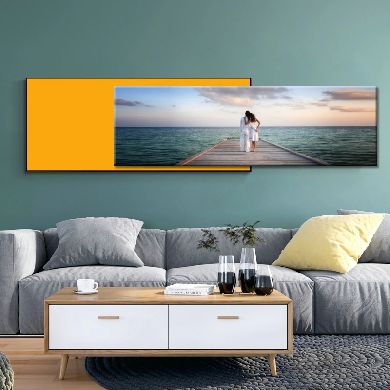 Seascape Blue Sky Sea landscape Clouds Canvas Painting Poster Print HD Modern Wall Art Pictures For Living Room Home Decoration | Дом и сад
