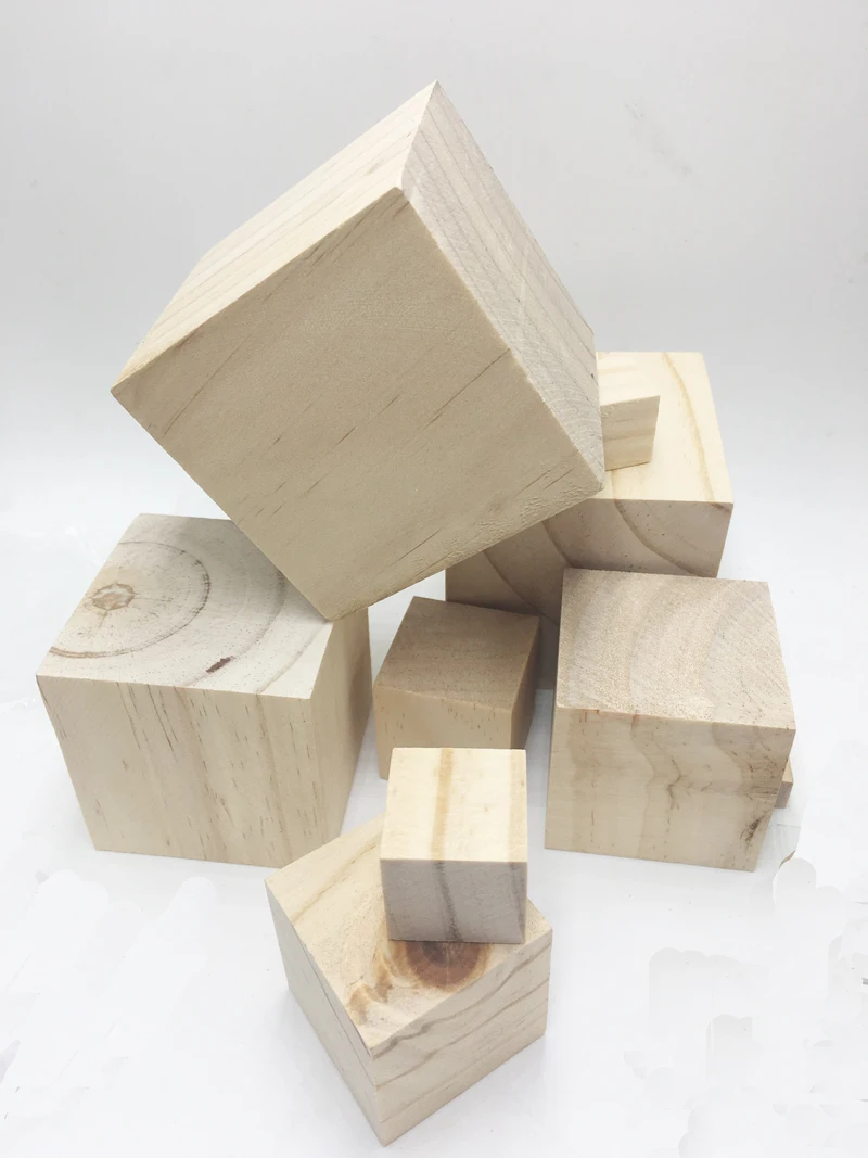 Бесплатная доставка! 1 &quot(25 мм) 2 5 см деревянные кубики DIY блоки бусины для