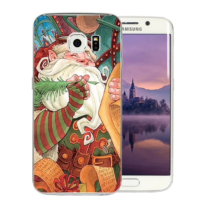 Мягкий чехол из ТПУ с рисунком Merry X'MAS для Samsung Galaxy S6 Edge 5 1 дюйма силиконовый G925