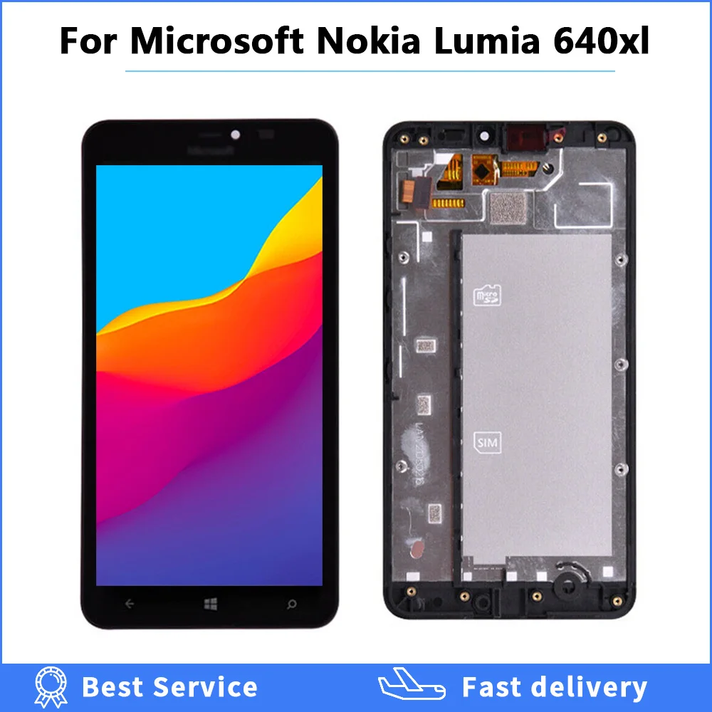 ЖК дисплей 5 7 дюйма для Microsoft Nokia Lumia 640 xl сенсорный экран с дигитайзером в сборе