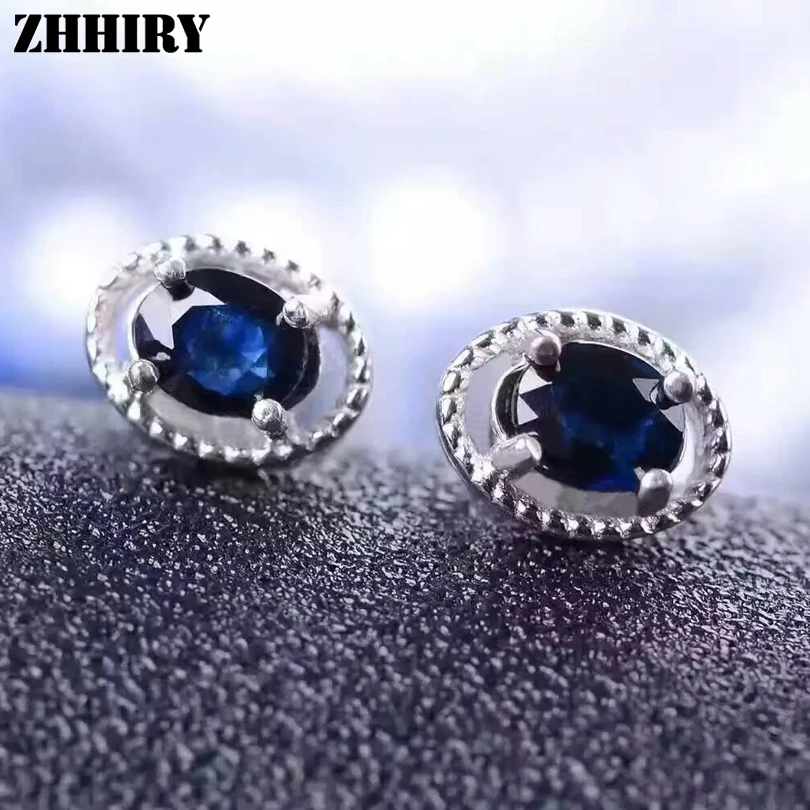 Женские серьги из серебра 925 пробы с натуральным сапфиром|natural sapphire earrings|earrings