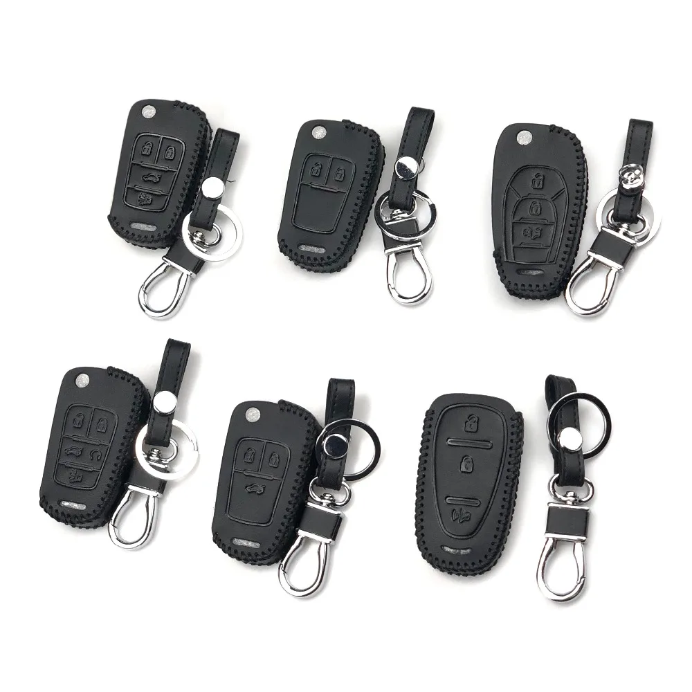 Кожаный чехол для ключей с дистанционным управлением брелок Chevrolet Cruze Captiva Matiz TRAX