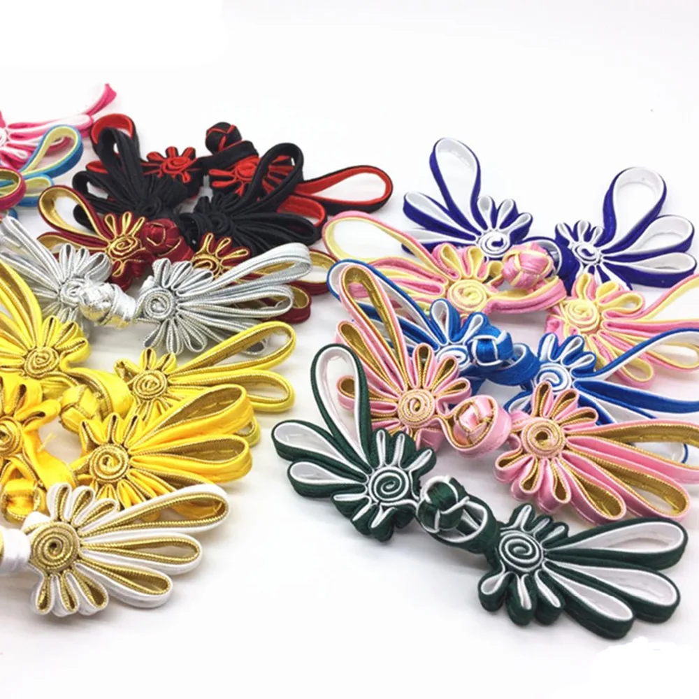 _ Застежка с узлом кнопка ручной работы Маргаритка искусственное шитье рукоделие