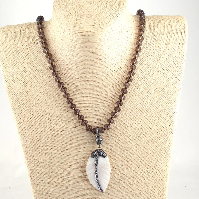 Бесплатная доставка модное длинное ожерелье с узелком из хрустального стекла