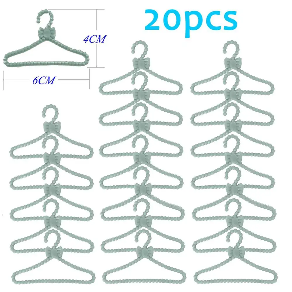 20x pcs hangers Мода мини цветок ткань диван с 2 полный подушки спальня кукольный домик мебель для куклы Барби аксессуары детские игрушки DIY - Цвет: 20x pcs hangers