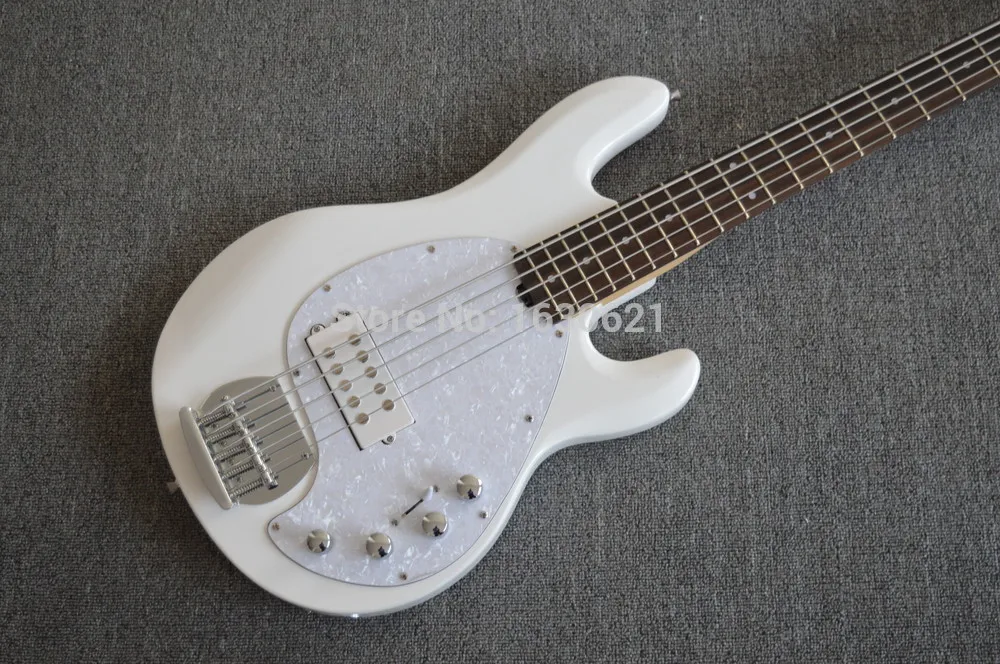 Новинка 2019 года фабрика + белый 5 струн Ernie Ball music man StingRay bass Musicman deluxe электрический