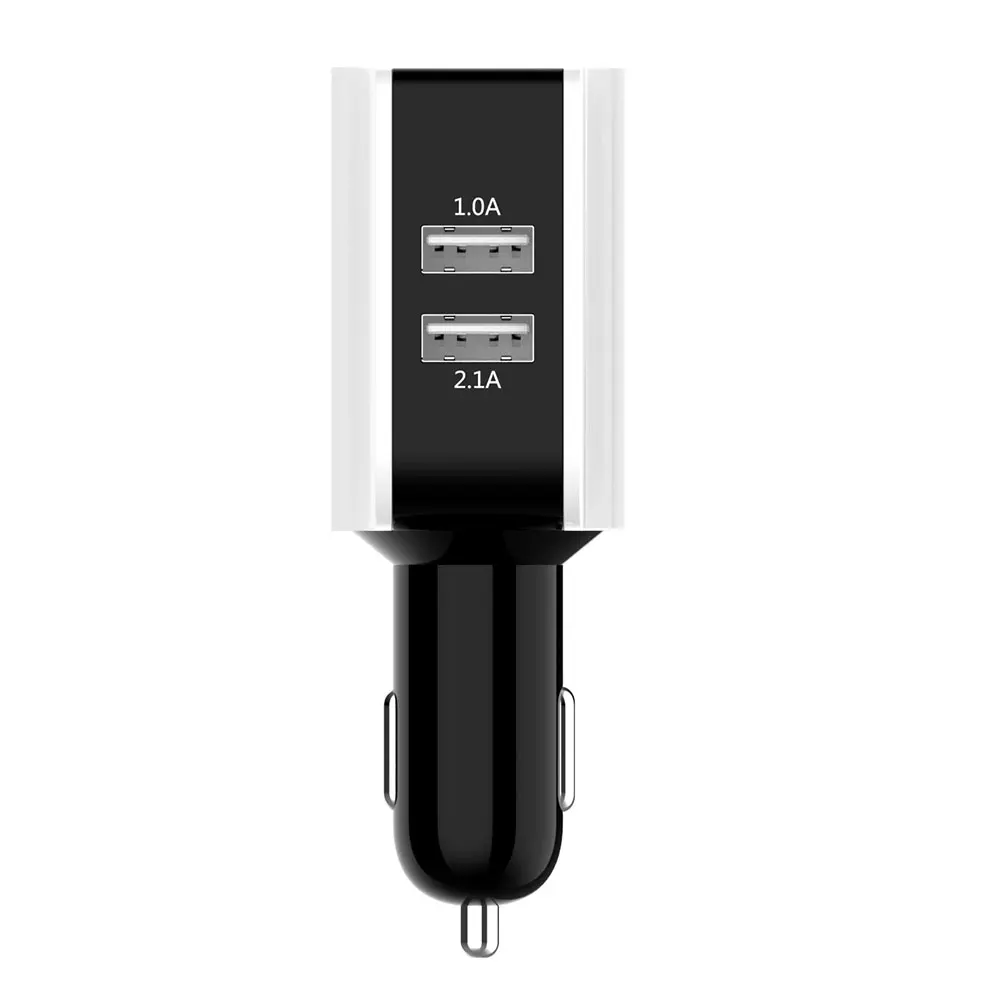 Автомобильное зарядное устройство 5 в 3,1 а с двумя usb-портами для iPhone, iPad, samsung, gps, DVR, поддержка отображения напряжения тока с 1 гнездом для прикуривателя