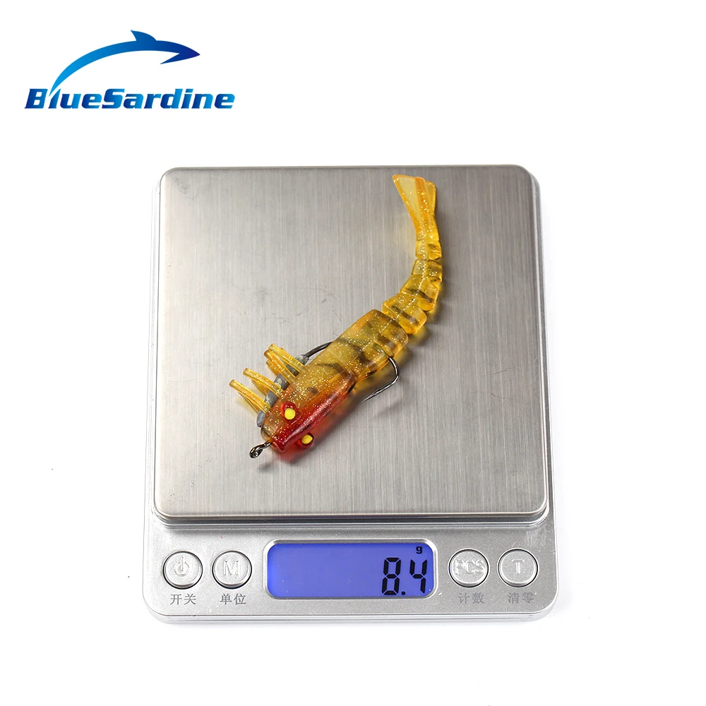 BlueSardine 3 шт. 8 4 г 9 5 см мягкие приманки для рыбалки Мягкие с Крючки-креветки