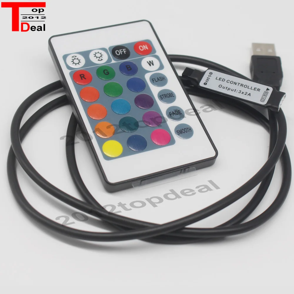 Контроллер USB RGB 5 в 12 В 24 клавиши ИК-пульт дистанционного управления светодиодный