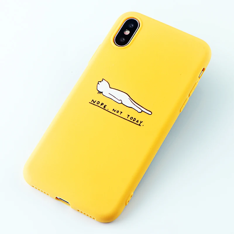 Телефонные чехлы для iPhone X XS MAX XR 6 s 7 8 плюс Чехол мода милые животные кошка из