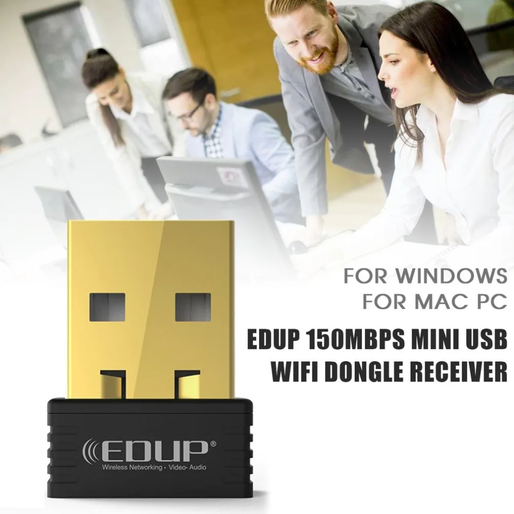 EDUP 150 Мбит/с мини USB Wifi ключ приемник беспроводной 802,11 n/g/b Ethernet адаптер сетевая карта для Windows для Mac PC