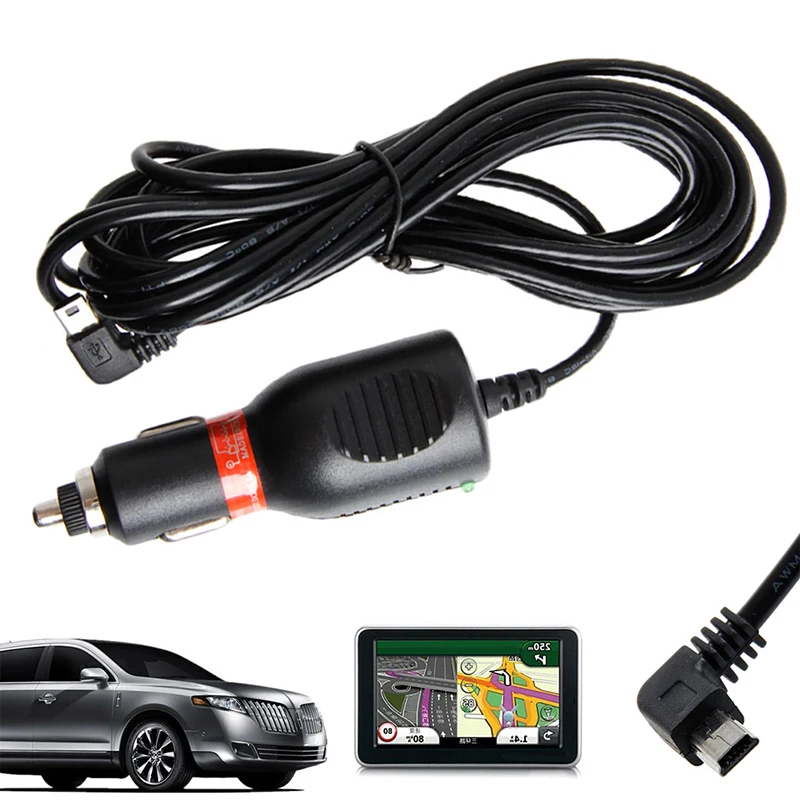 Автомобильный адаптер зарядного устройства постоянного тока мини USB кабель для