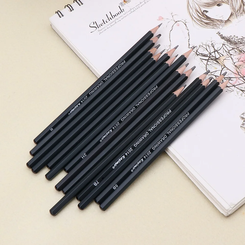 Графитовый карандаш для рисования 12b 10B 8B 7B 6B 5B 4B 3B 2B 1B HB 2H 14 шт.|hb 2b|hb pencil |