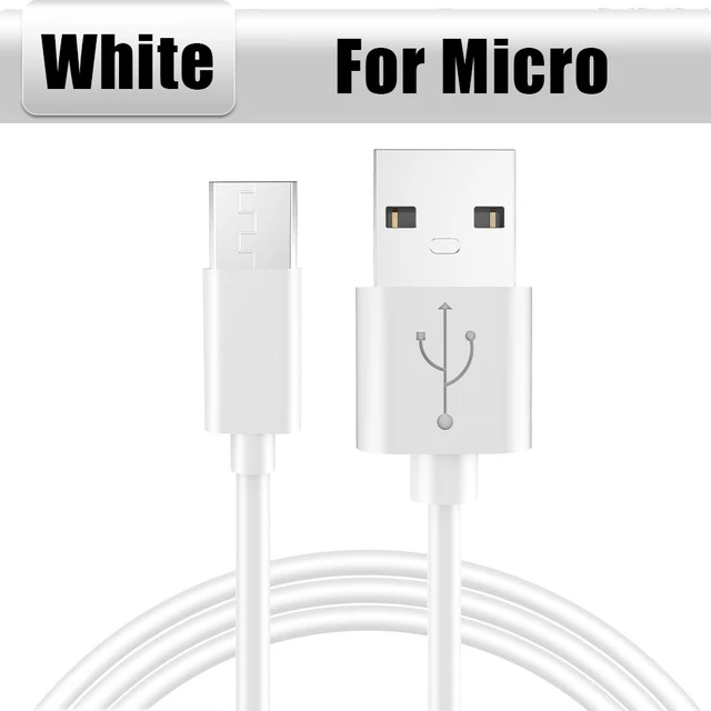 Белый ROCK Micro Usb кабель 2.4A Быстрая зарядка Usb ЗУ для мобильного телефона шнур для SamSung Xiaomi Android синхронизация Дата микро кабель - Цвет: Белый