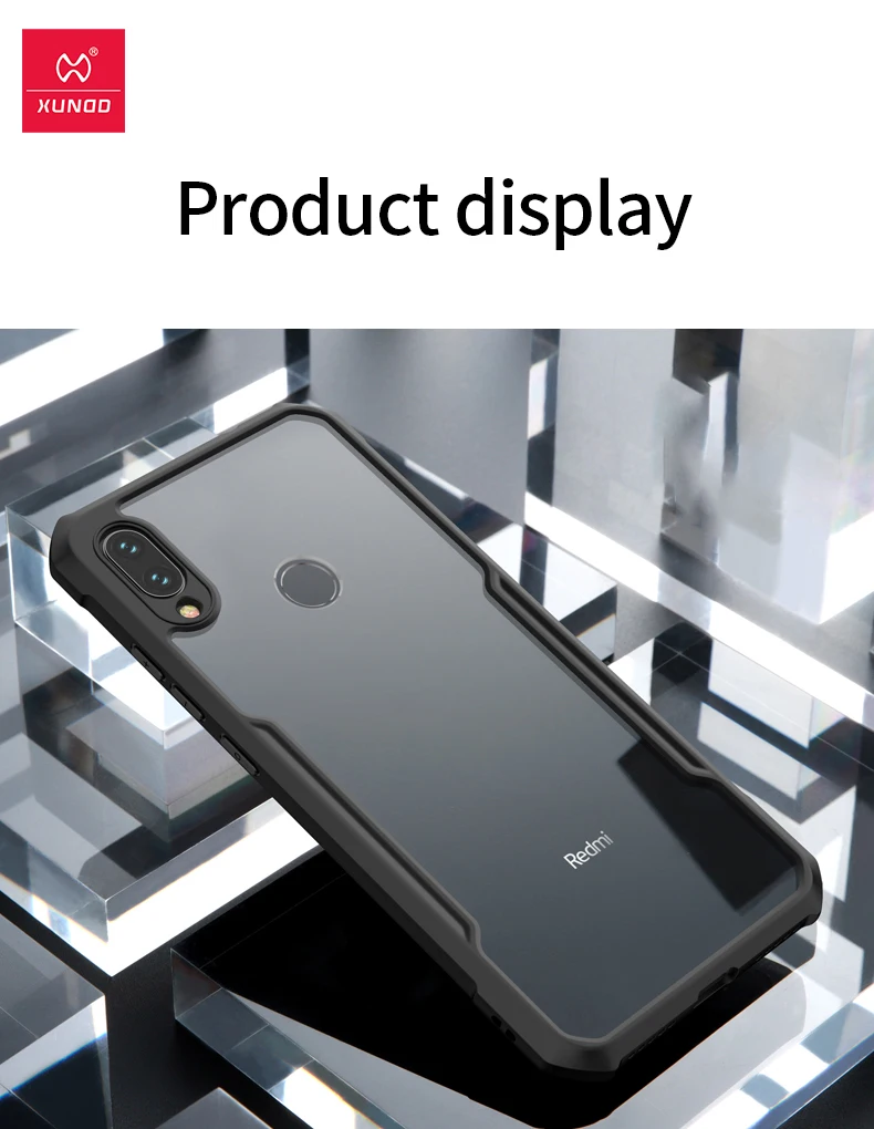 XUNDD Чехол для xiaomi Redmi Note 7 Чехол 7 Pro прозрачный акриловый+ ТПУ чехол для телефона xiaomi K20 Pro mi 9 чехол T Pro кольцо защитный чехол