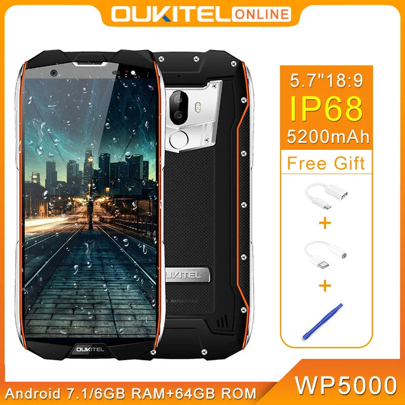 Oukitel Wp5000 смартфон с 5 7 дюймовым дисплеем Helio P25 восьмиядерным процессором ОЗУ 6 ГБ