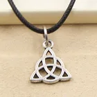 Модное ирландское женское ожерелье-талисман, подвеска, женское ювелирное изделие, черный кожаный чокер в стиле панк, кожаное ожерелье, дружеский подарок