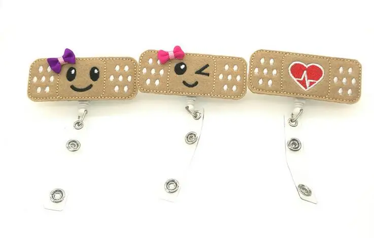 Выдвижной Значок медсестры держатель катушки RN бейдж бандажный войлочный