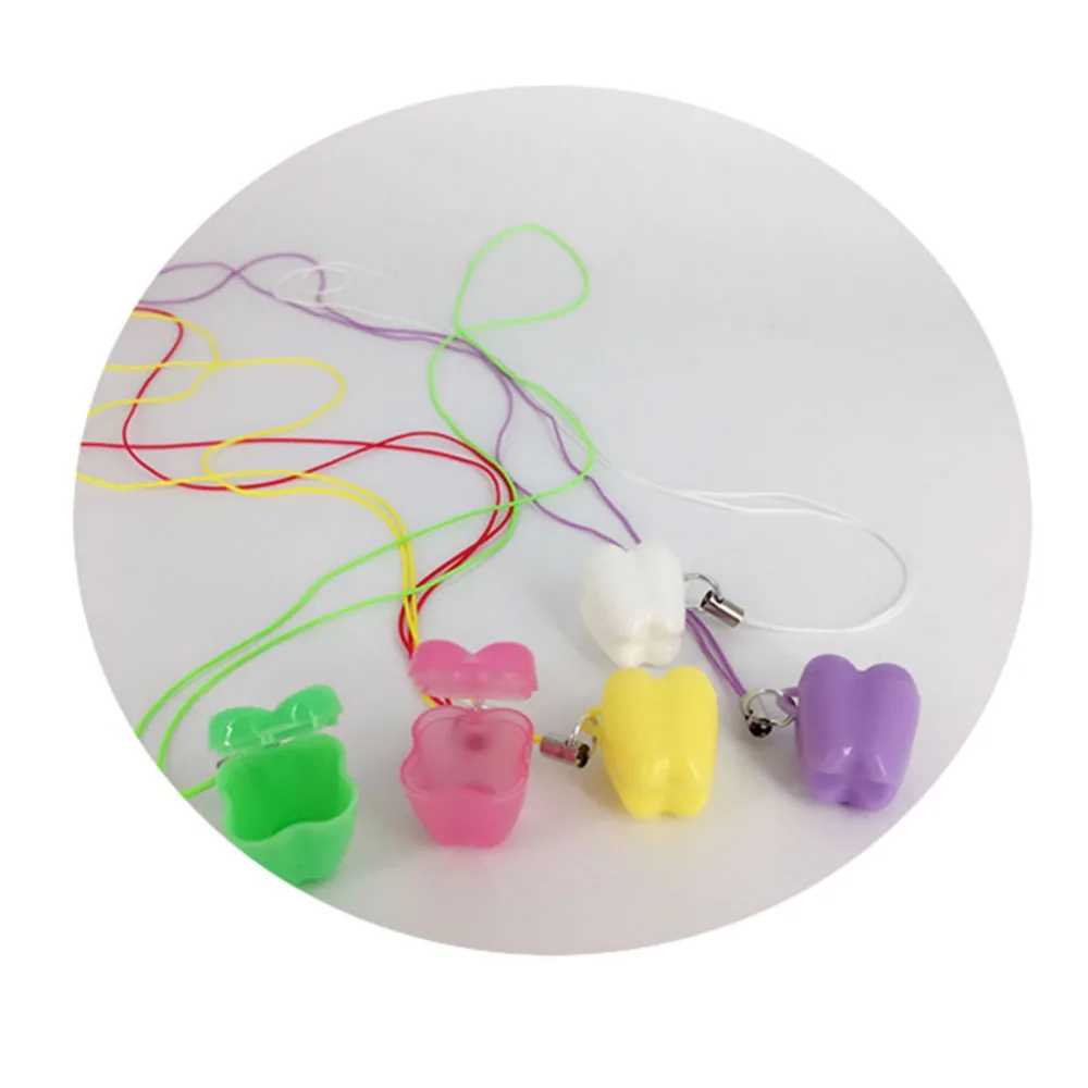 50 Pcs Baby Tooth Boxes Tooth Shape Milk Teeth Box Children Souvenir Save Baby Tooth Box Colorful Tooth Box
