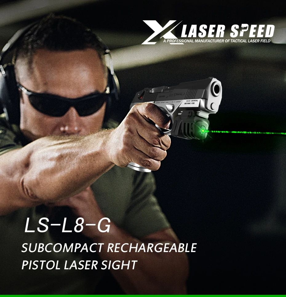 Ultral-Compact тактический зеленый лазер Sight с встроенной аккумуляторной батареей подходит для Пикатинни Airsofts пистолеты и винтовки