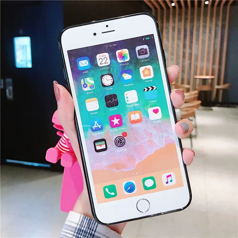 Для iphone XS Max с мультипликационным принтом с Винни-пухом для чехол для телефона, милый чехол с изображением чудовищ для iphone X XS XR 6 7 8 плюс Чехол+ игрушка помпоном+ ремень