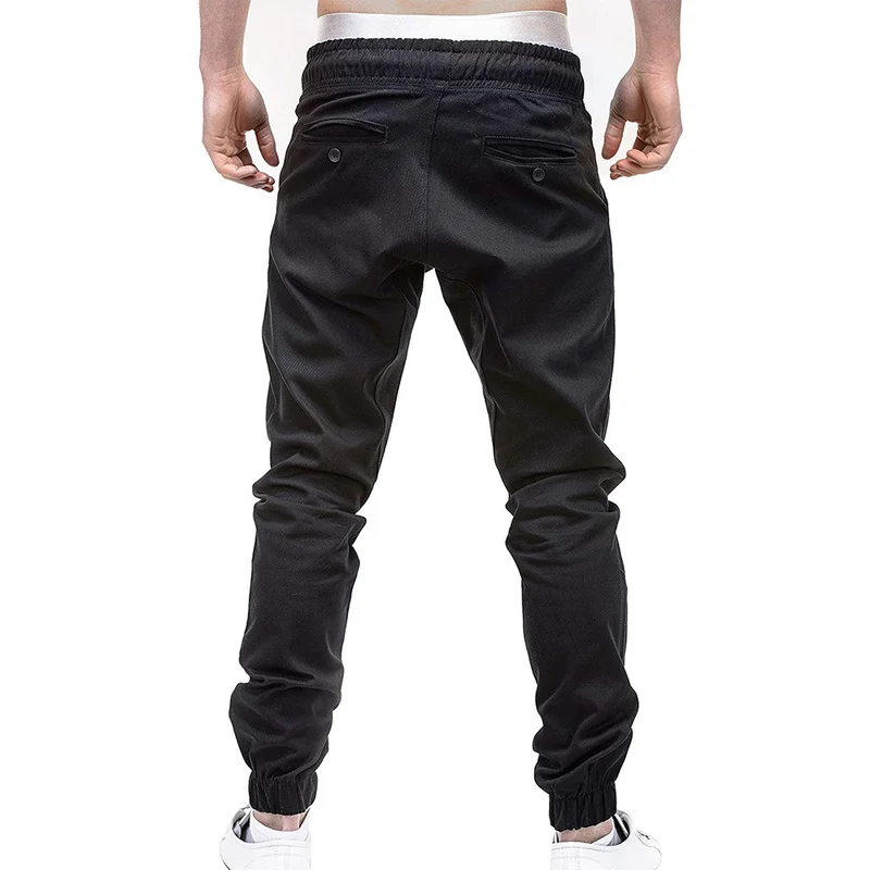2019 модные хлопковые повседневные мужские тренировочные брюки облегающие гарем