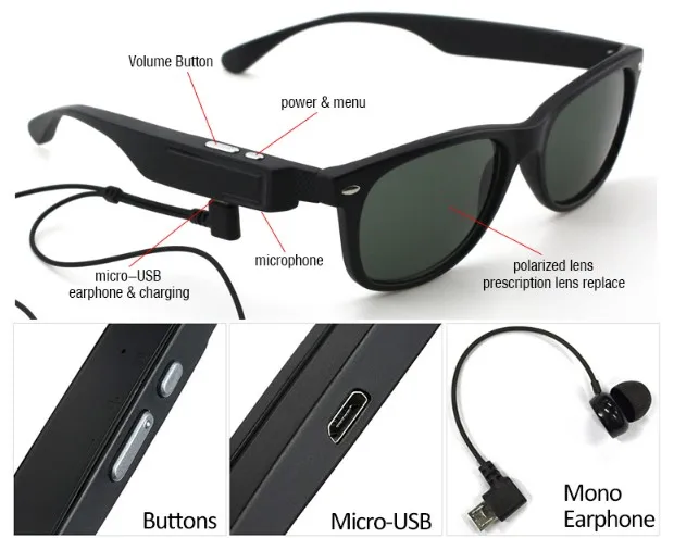 2017 Модная креативная Bluetooth 4 1 умная электроника беспроводная версия очки для