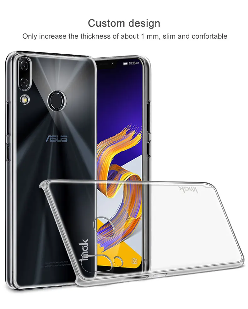 Для ASUS Zenfone 5z ZS620KL чехол IMAK Прозрачный износостойкий ПК Жесткий чехол с кристаллами для ASUS Zenfone 5 Ze620KL