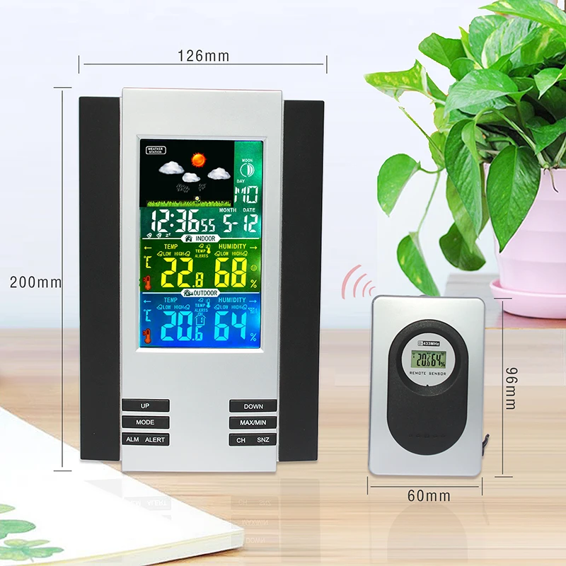 JIMEI H126G COLOR 1 беспроводной цифровой цветной ЖК дисплей комнатный наружный термо
