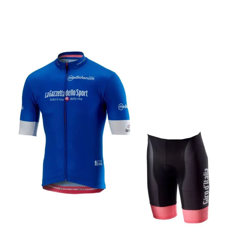no bib blue Розовый girode italia tour de italy набор Джерси для велоспорта летняя одежда для велоспорта MTB road Ropa Ciclismo велосипедный Майо нагрудник шорты - Цвет: no bib blue
