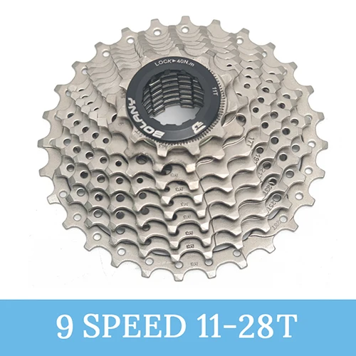 Bolany Кассета для велосипеда 8S 9S 10S 11 speed 11-25 11-28 11-32 11-36T велосипед дорога MTB свободного хода Cogs Звездочка совместима 105 R8000 R7 - Цвет: 9Speed 11-28T