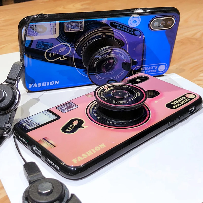 Мягкий силиконовый чехол из ТПУ с 3d камерой в стиле ретро для Huawei Enjoy 8E Lite 7 8 9 Plus Honor