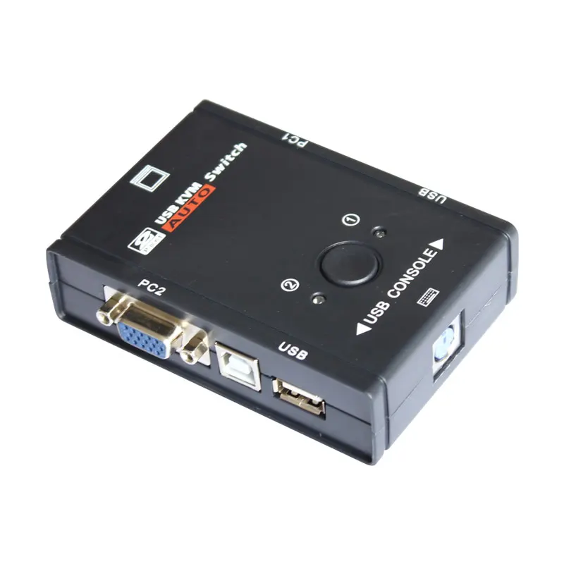 Новейший USB KVM переключатель 2 порта VGA коробка 0 Мышь Клавиатура 1920*1440