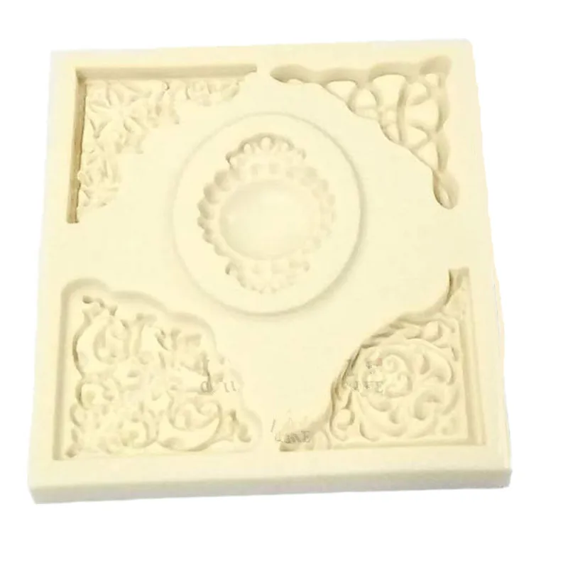 Украшения силиконовые формы декоративные уголки Камея Брошь помадка торт кекс