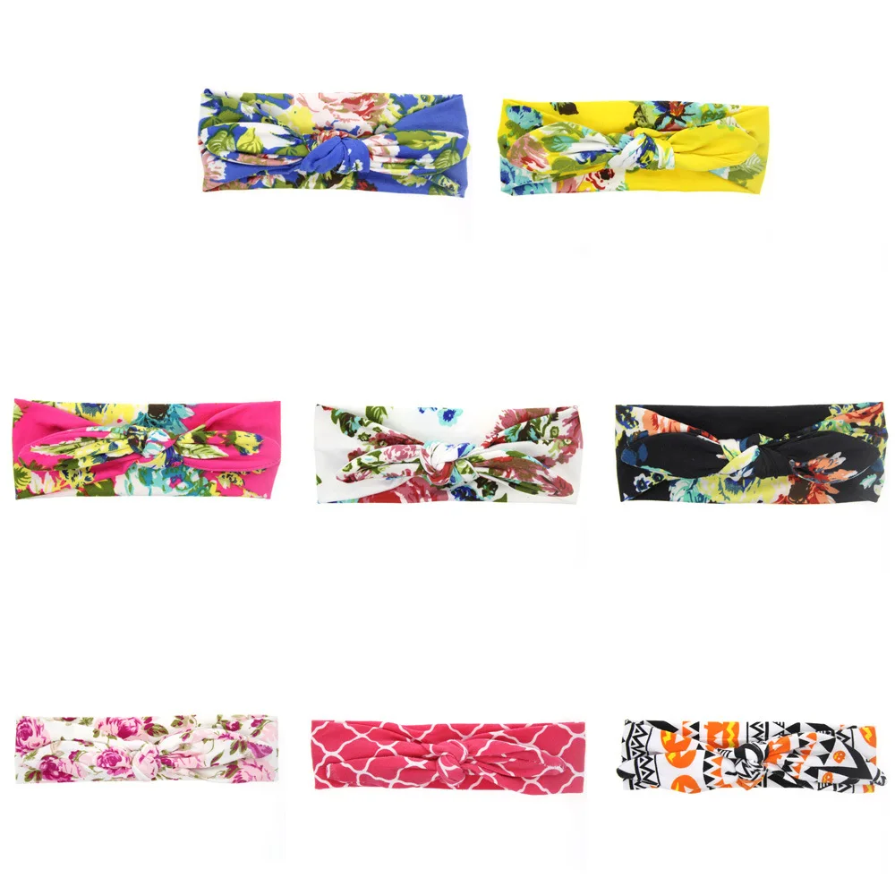 1 шт. черный кролик уши узел волос Банданы для мужчин детей большой бант цветы