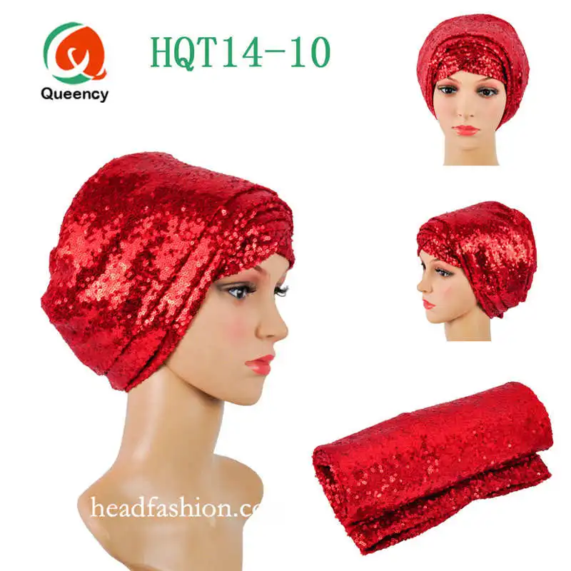 Queency африканские блёстки тюрбан 13 цветов один шт/упаковка головной убор геле scraf