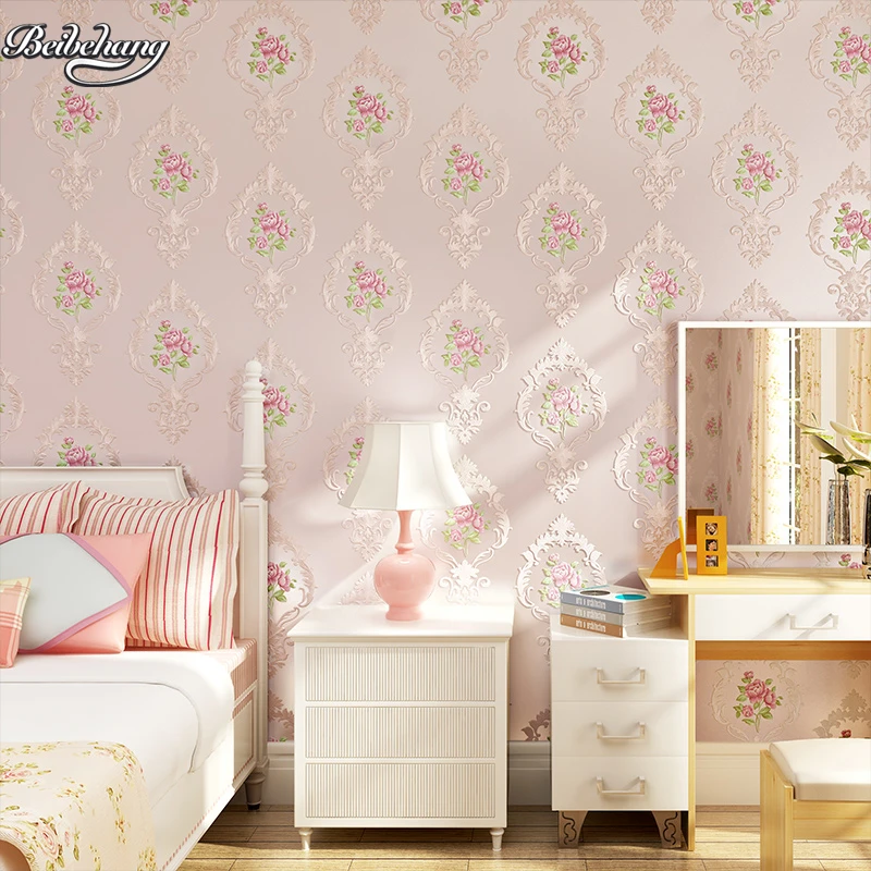 Персонализированные экологические нетканые обои Изысканные резные рельефные