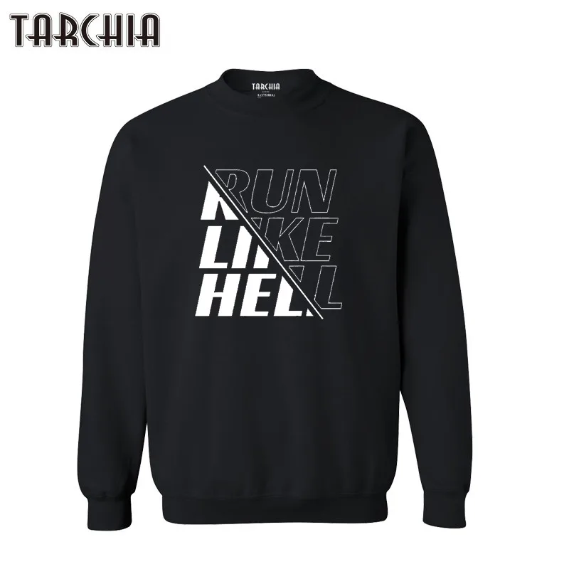 

TARCHIA 2021 Pullover Hoodies Sweatshirt Personalized Men Boy Casual Run Like Hell Parental Survetement Homme Male Fashion