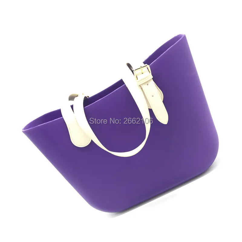 

2016 handles for handbag Fashion Colorful Silicone Rubber O Tote Beach Bag with Rope Handle