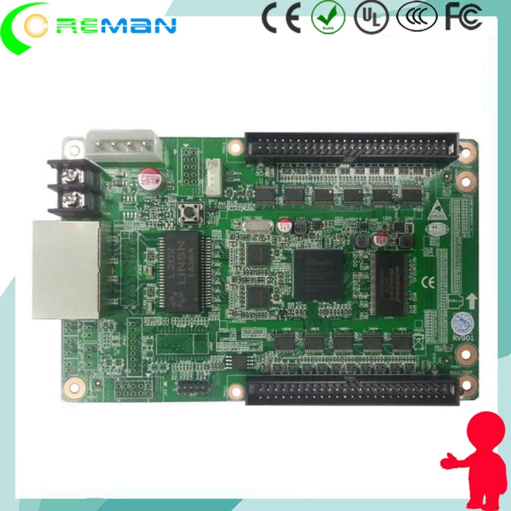 Большой арендный светодиодный дисплей принимающая карта LINSN 901 T/hub75 hub40