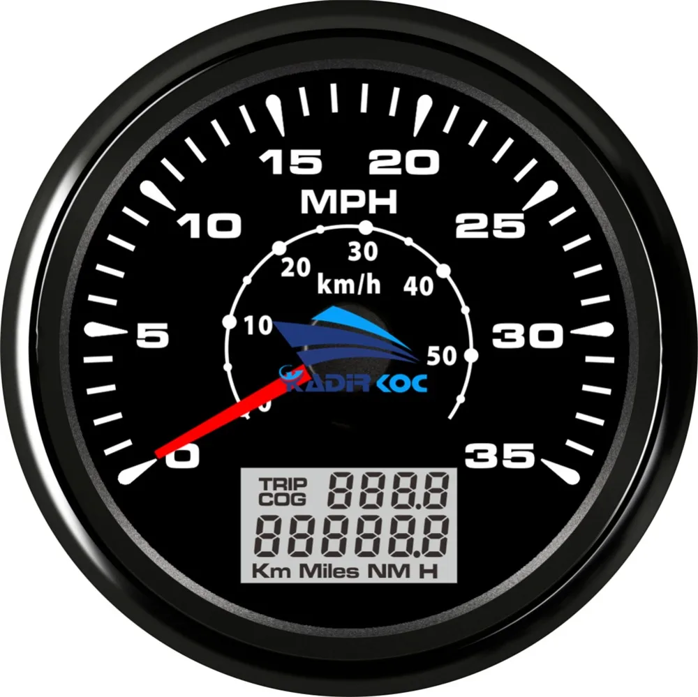Новое поступление скорость 0-35 миль/ч тюнинг 85 мм GPS Mileometer 0-50 км/ч 316L Безель