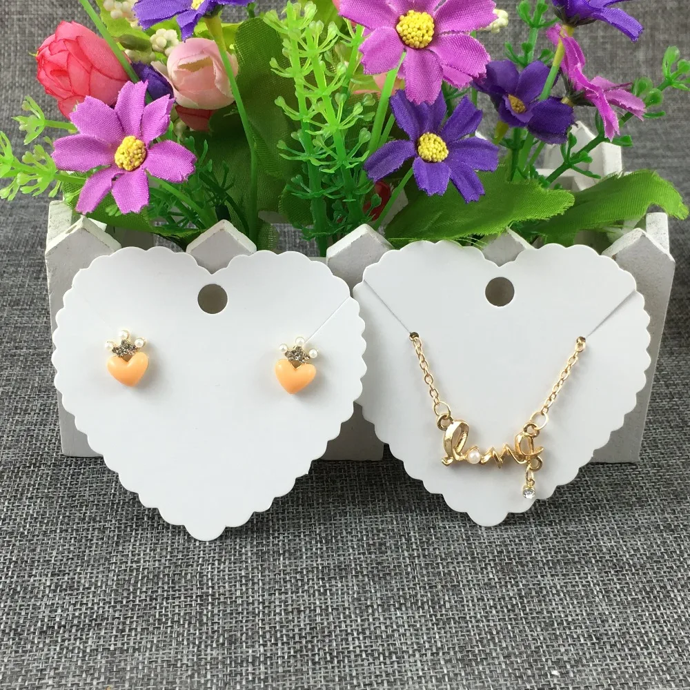 400 шт./лот подвесные карты из крафт-бумаги коричневые в форме сердца ожерелье