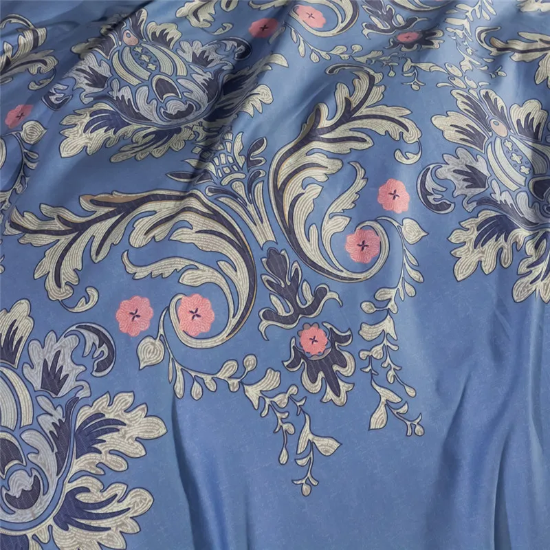 Шелковый атлас постельный комплект роскошный Египетский хлопок Постельное