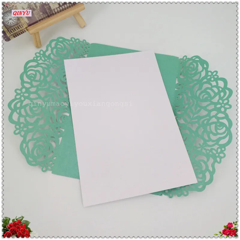 30pcs 18*12cm Laser Cut Invitations Card Kit Blank Paper Festival Supplies Birthday Wedding Party Decorations Cards 6ZSH821-30 | Дом и сад