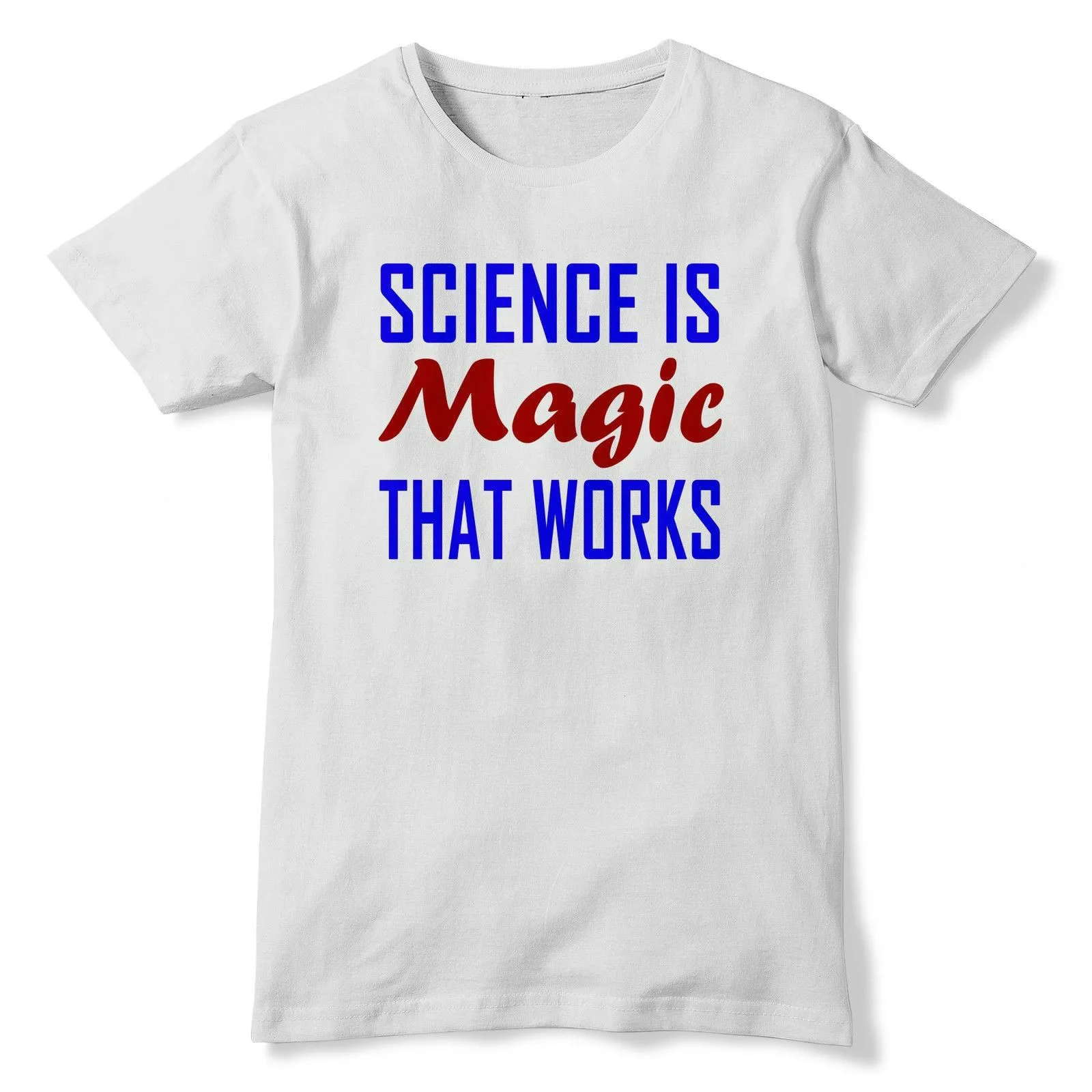 Футболка с надписью Science is Magic футболка Geek Teacher Nerd Atom | Мужская одежда