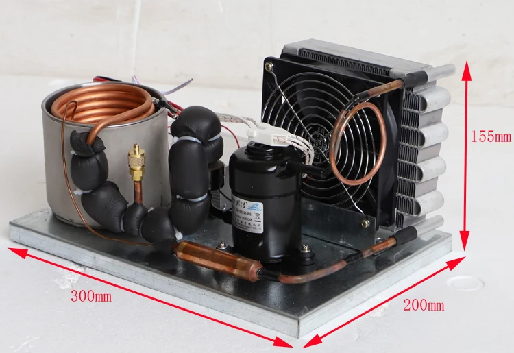 PURSWAVE ST19W DC мини-холодильное оборудование системы 12V24V48V крошечные компрессоры водяного охлаждения с конденсатором испарителя термостата