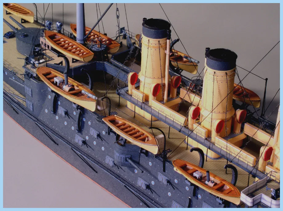 DIY 3D бумажная модель масштаб 1:250 военный корабль царский российский флот Oslabya